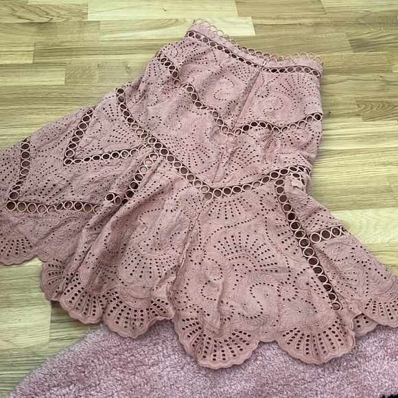 ZIMMERMANN JASPER FAN SKIRT IN NUDE - Picture 7 of 9